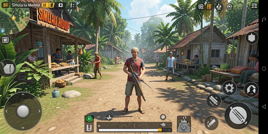 Tampilan gameplay menarik dari 8II dengan berbagai aktivitas simulasi.