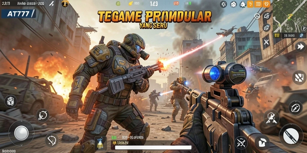Tampilan gameplay seru dan intens di AT777.