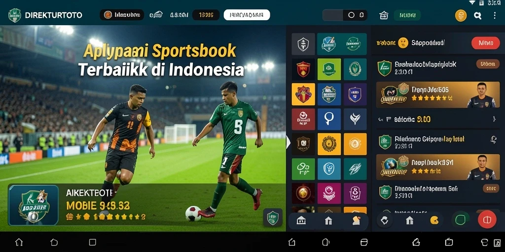 Screenshot utama DIREKTURTOTO menampilkan fitur taruhan olahraga yang menarik.