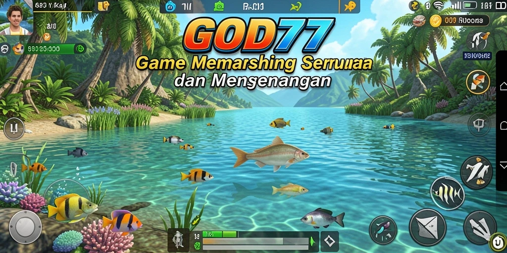 Screenshot GOD77 menampilkan aksi memancing yang mendebarkan.