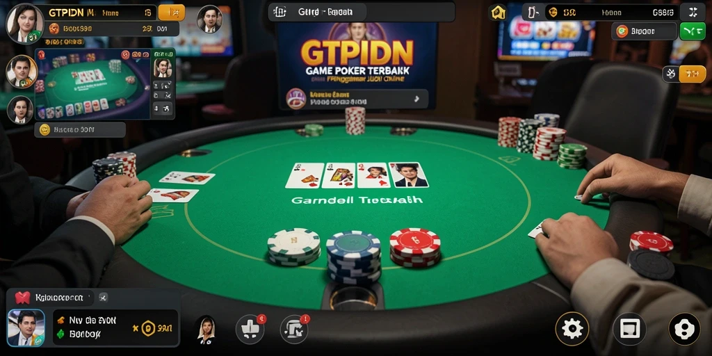 Tampilan gameplay GTPIDN yang seru saat bermain poker.