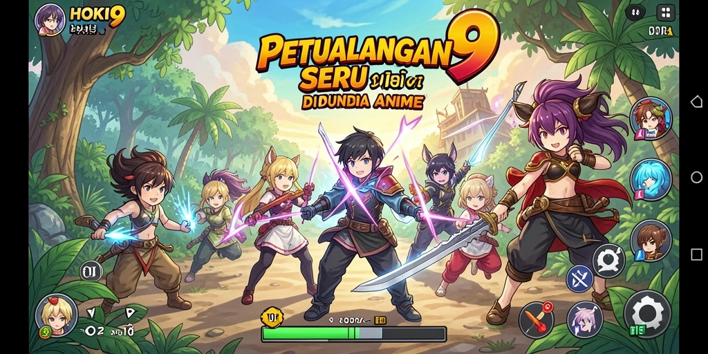Gameplay HOKI9 menampilkan karakter anime dalam aksi seru.