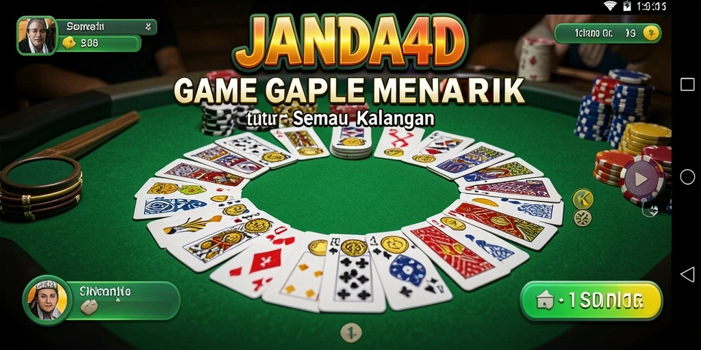 Tampilan gameplay JANDA4D yang menarik dalam permainan Gaple.
