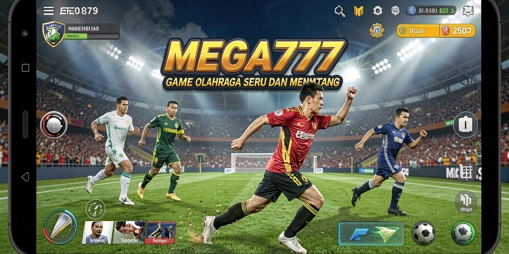 Tampilan gameplay MEGA777 penuh aksi olahraga yang mendebarkan.