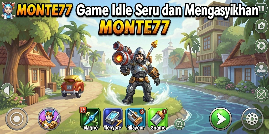 Tampilan gameplay seru dari MONTE77 dengan karakter menarik.