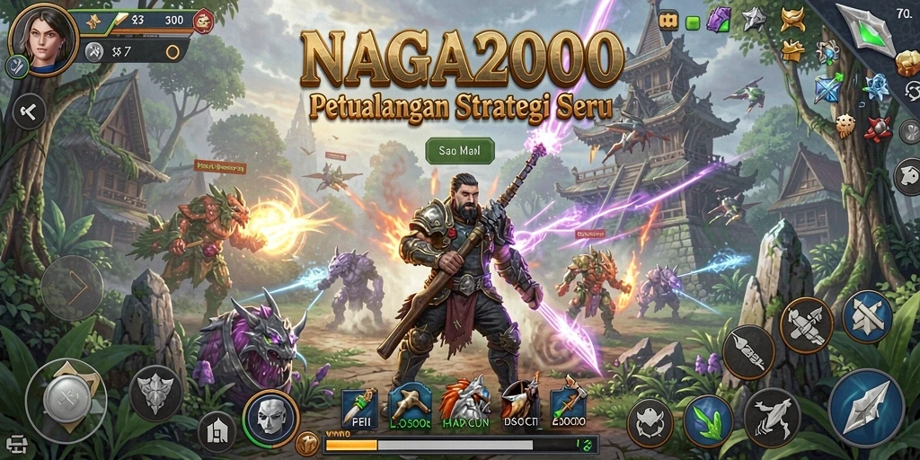 Tampilan menarik dari gameplay NAGA2000 yang menegangkan.
