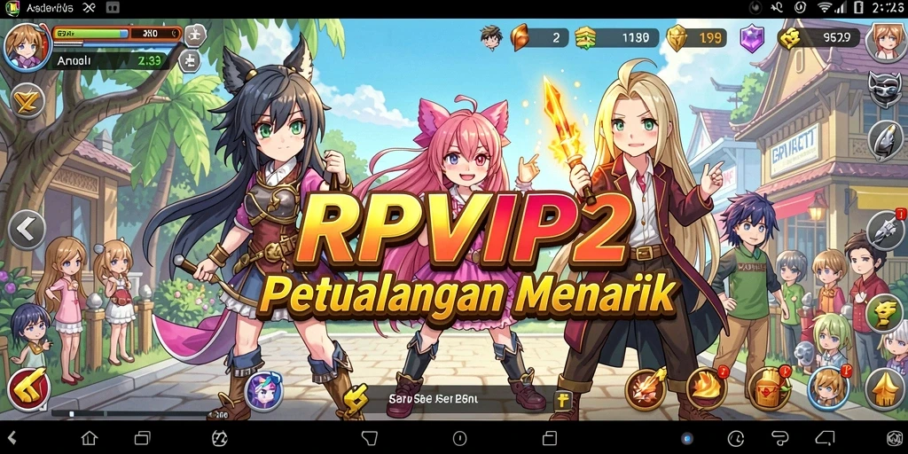 Tampilan gameplay RPVIP2 yang menakjubkan dan penuh aksi.
