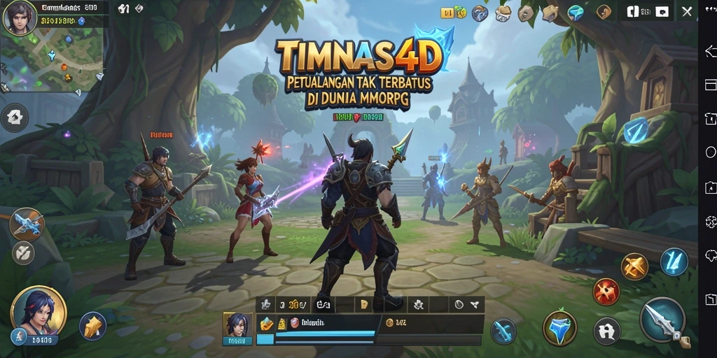 Tampilan gameplay seru di dunia MMORPG TIMNAS4D.