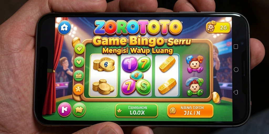 Tangkapan layar gameplay ZOROTOTO yang menampilkan suasana Bingo yang ceria.